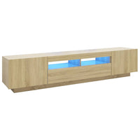 Thumbnail for TV-Schrank mit LED-Leuchten Sonoma-Eiche 200x35x40 cm