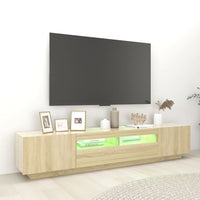 Thumbnail for TV-Schrank mit LED-Leuchten Sonoma-Eiche 200x35x40 cm