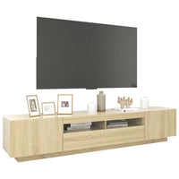 Thumbnail for TV-Schrank mit LED-Leuchten Sonoma-Eiche 200x35x40 cm