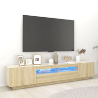 Thumbnail for TV-Schrank mit LED-Leuchten Sonoma-Eiche 200x35x40 cm