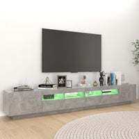 Thumbnail for TV-Schrank mit LED-Leuchten Betongrau 260x35x40 cm