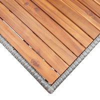 Thumbnail for Gartentisch Grau 120x70x66 cm Akazie Massivholz