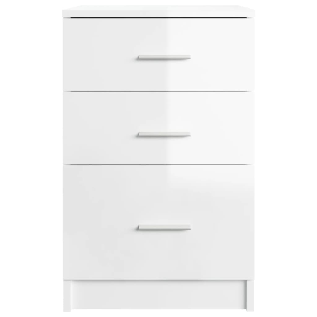 Nachttisch Hochglanz-Weiß 40x40x63 cm Holzwerkstoff