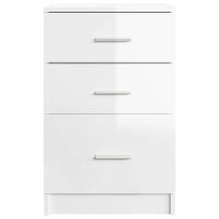 Thumbnail for Nachttisch Hochglanz-Weiß 40x40x63 cm Holzwerkstoff