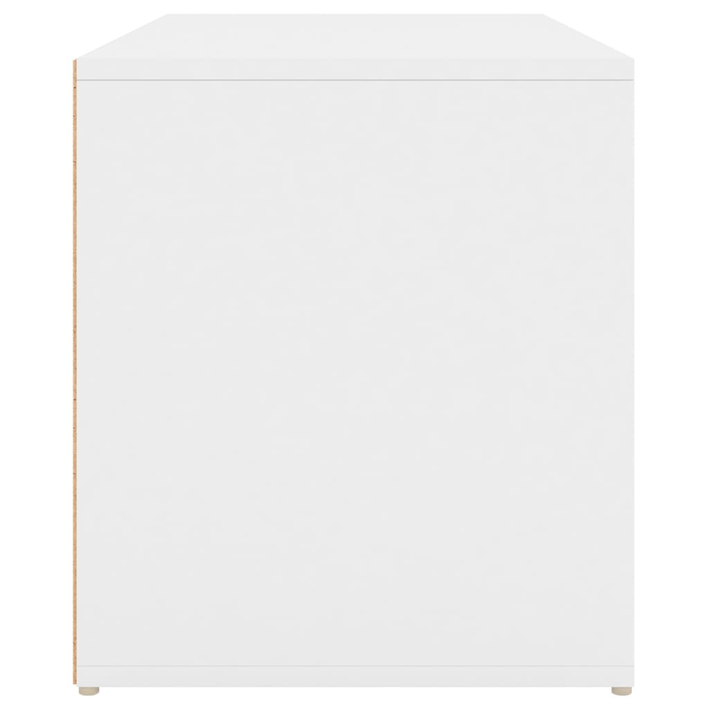 Flurbank 80x40x45 cm Weiß Holzwerkstoff
