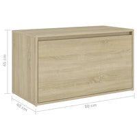 Thumbnail for Flurbank 80x40x45 cm Sonoma-Eiche Holzwerkstoff