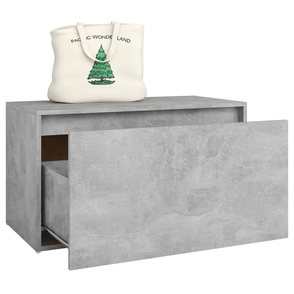 Flurbank 80x40x45 cm Betongrau Spanplatte