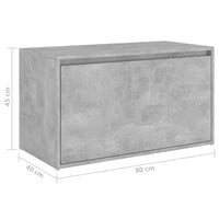 Thumbnail for Flurbank 80x40x45 cm Betongrau Spanplatte