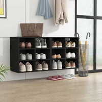 Thumbnail for Schuhregale 2 Stk. Schwarz 52,5x30x50 cm