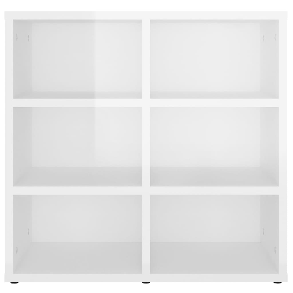 Schuhregal Hochglanz-Weiß 52,5x30x50 cm