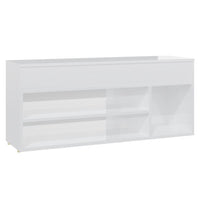 Thumbnail for Schuhbank Hochglanz-Weiß 105x30x45 cm Holzwerkstoff