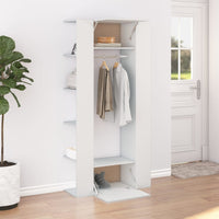 Thumbnail for Flurschrank Weiß 97,5x37x99 cm Holzwerkstoff