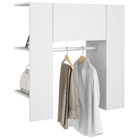 Thumbnail for Flurschrank Weiß 97,5x37x99 cm Holzwerkstoff