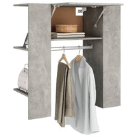 Thumbnail for Flurschrank Betongrau 97,5x37x99 cm Holzwerkstoff