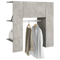 Thumbnail for Flurschrank Betongrau 97,5x37x99 cm Holzwerkstoff
