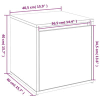 Thumbnail for Schubladenbox Schwarz 40,5x40x40 cm Holzwerkstoff