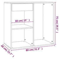 Thumbnail for Kosmetikschrank Hochglanz-Weiß 80x40x75 cm Holzwerkstoff