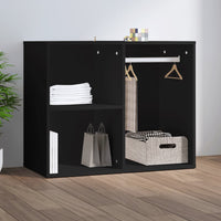 Thumbnail for Kleiderschrank Schwarz 80x40x65 cm Holzwerkstoff