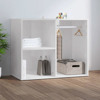 Thumbnail for Kleiderschrank Hochglanz-Weiß 80x40x65 cm Holzwerkstoff