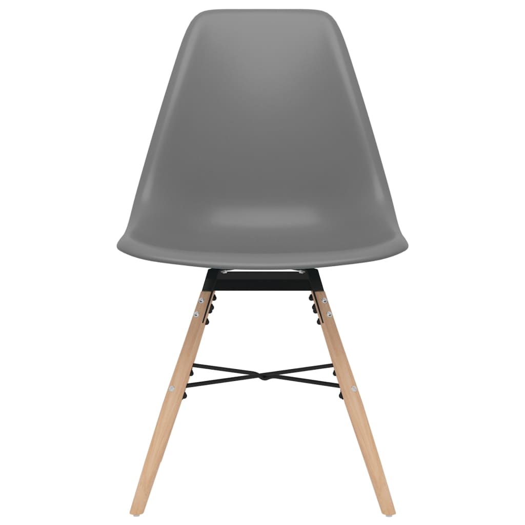 Esszimmerstühle 2 Stk. Grau PP