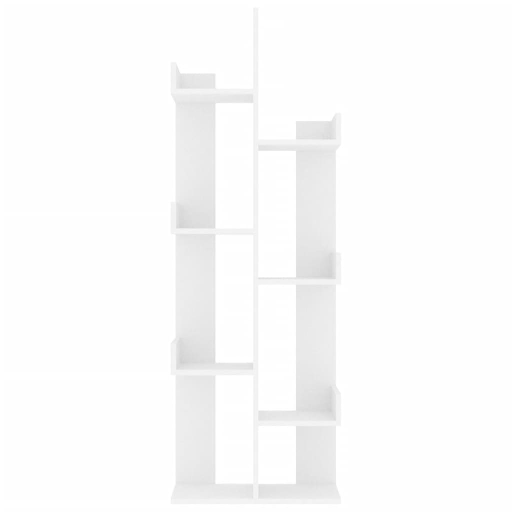 Bücherregal Weiß 48x25,5x140 cm Spanplatte