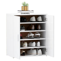 Thumbnail for Schuhschrank Weiß 60x35x70 cm Holzwerkstoff
