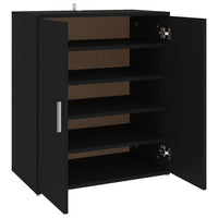 Thumbnail for Schuhschrank Schwarz 60x35x70 cm Holzwerkstoff