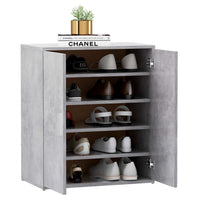 Thumbnail for Schuhschrank Betongrau 60x35x70 cm Spanplatte