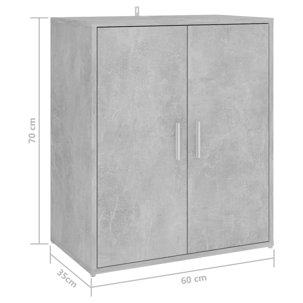 Schuhschrank Betongrau 60x35x70 cm Spanplatte