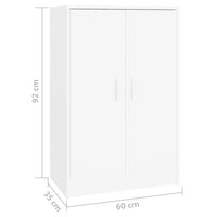 Thumbnail for Schuhschrank Weiß 60x35x92 cm Spanplatte