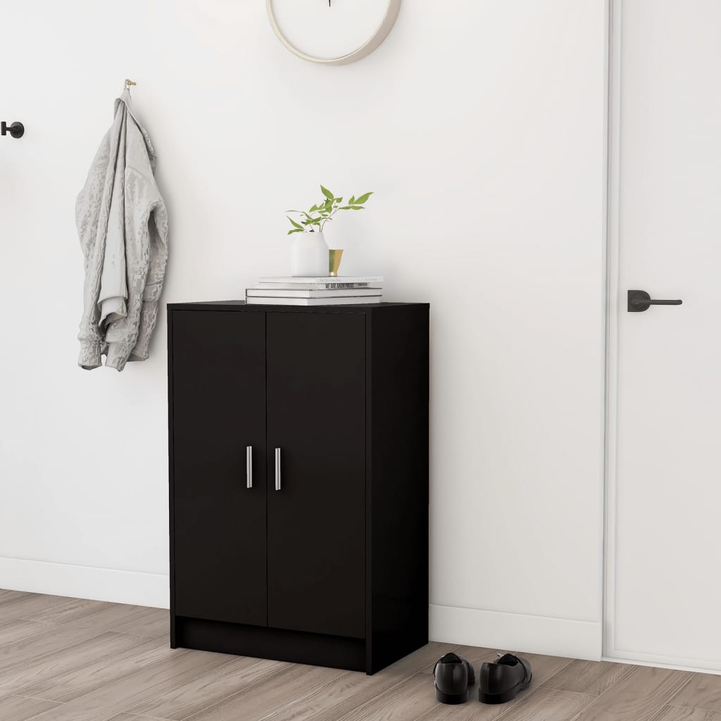 Schuhschrank Schwarz 60x35x92 cm Spanplatte