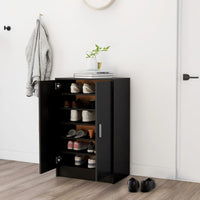 Thumbnail for Schuhschrank Schwarz 60x35x92 cm Spanplatte