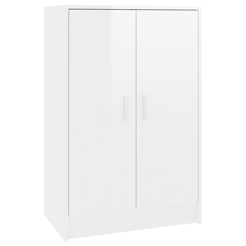 Schuhschrank Hochglanz-Weiß 60x35x92 cm Spanplatte