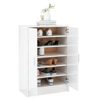 Thumbnail for Schuhschrank Hochglanz-Weiß 60x35x92 cm Spanplatte