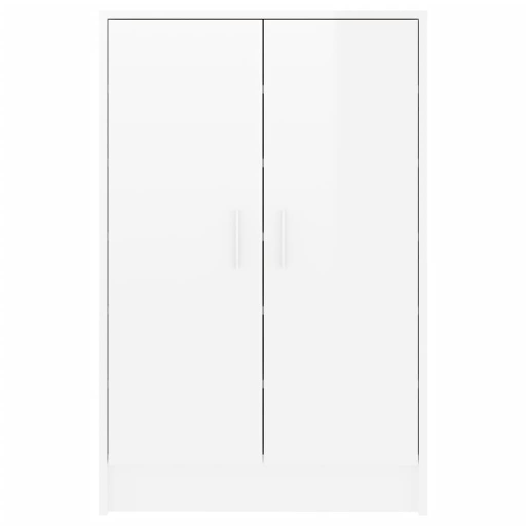 Schuhschrank Hochglanz-Weiß 60x35x92 cm Spanplatte