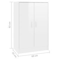 Thumbnail for Schuhschrank Hochglanz-Weiß 60x35x92 cm Spanplatte