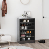 Thumbnail for Schuhschrank Hochglanz-Grau 60x35x92 cm Spanplatte