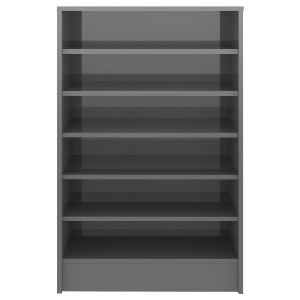 Schuhschrank Hochglanz-Grau 60x35x92 cm Spanplatte