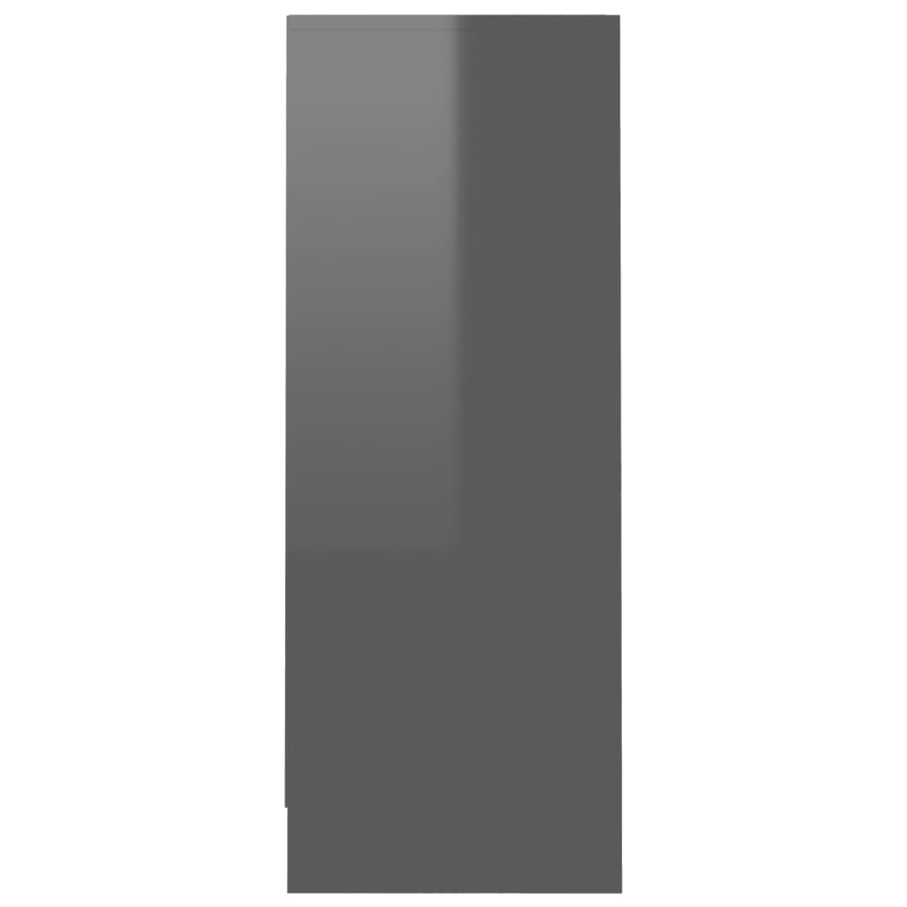 Schuhschrank Hochglanz-Grau 60x35x92 cm Spanplatte