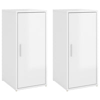 Thumbnail for Schuhschränke 2 Stk. Hochglanz-Weiß 32x35x70 cm Holzwerkstoff