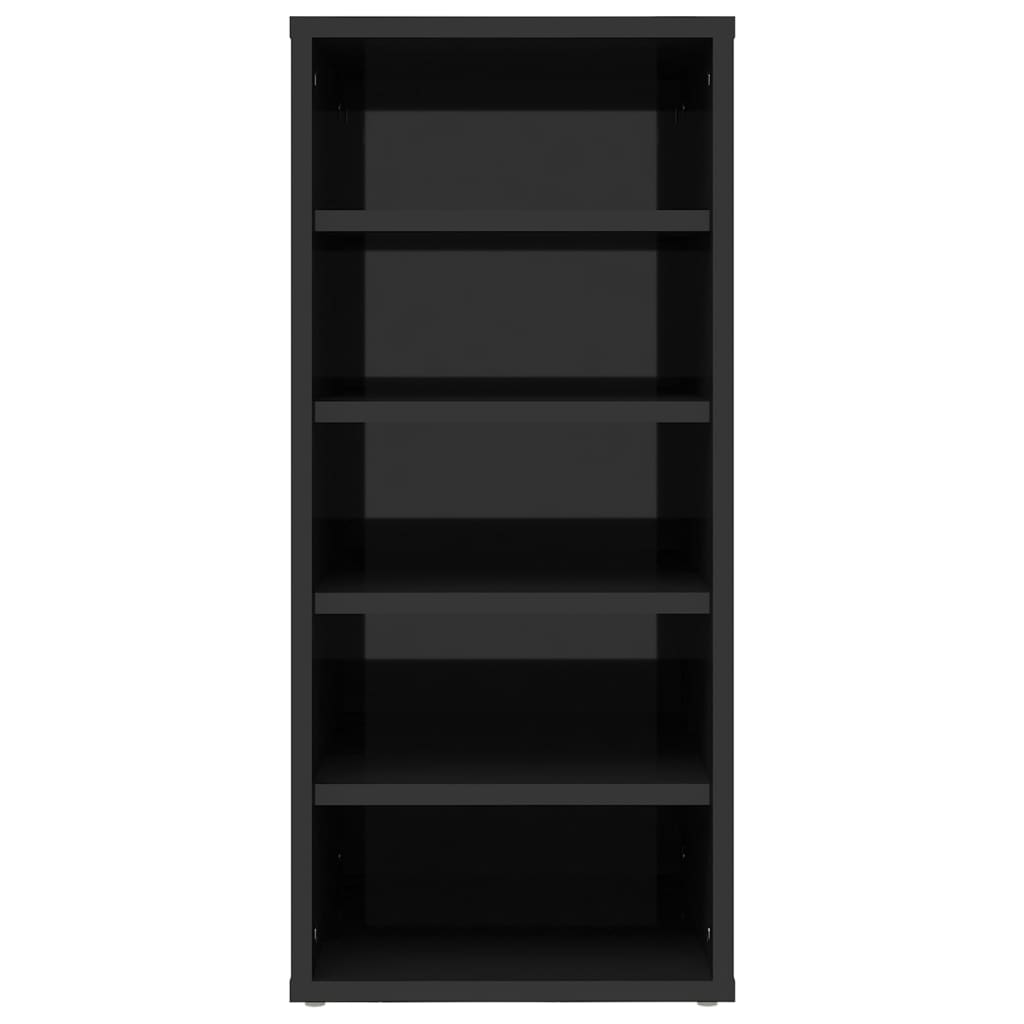 Schuhschrank Hochglanz-Schwarz 31,5x35x70 cm Holzwerkstoff