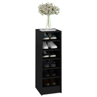Thumbnail for Schuhschrank Hochglanz-Schwarz 31,5x35x90 cm Spanplatte