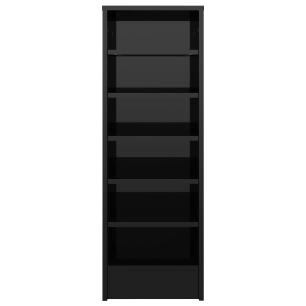 Schuhschrank Hochglanz-Schwarz 31,5x35x90 cm Spanplatte