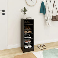 Thumbnail for Schuhschrank 31,5x35x92 cm Spanplatte Hochglanz-Grau