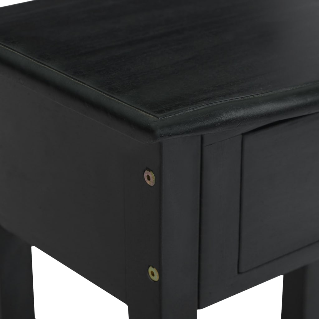 Konsolentisch mit Schubladen Schwarz 50x30x75 cm Holz Mahagoni