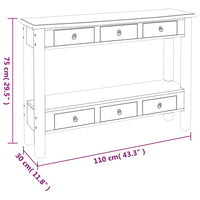 Thumbnail for Konsolentisch mit Schubladen 110x30x75 cm Mahagoniholz