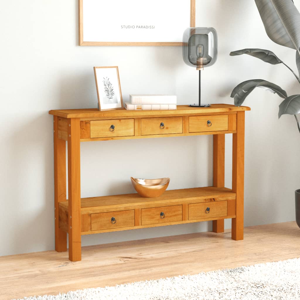 Konsolentisch mit Schubladen 110x30x75 cm Mahagoniholz