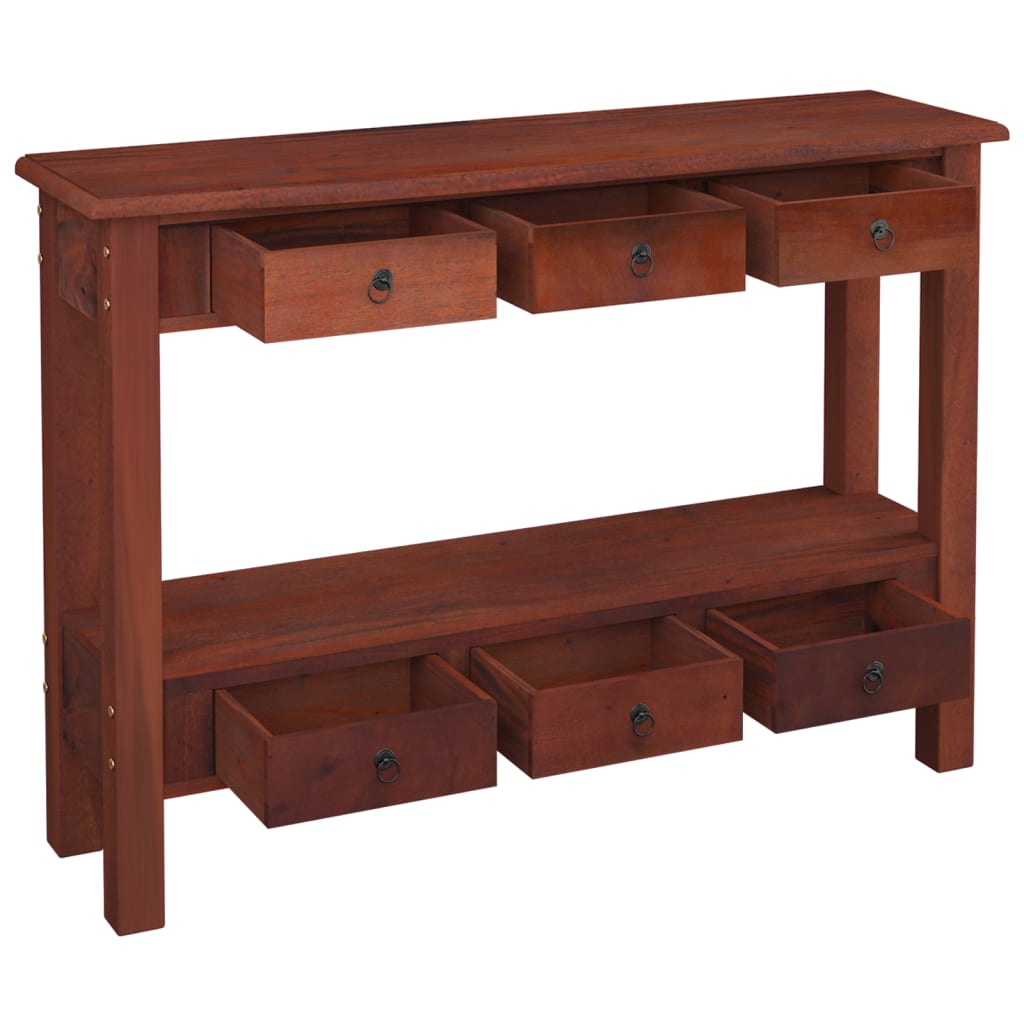 Konsolentisch mit Schubladen Braun 110x30x75 cm Mahagoniholz