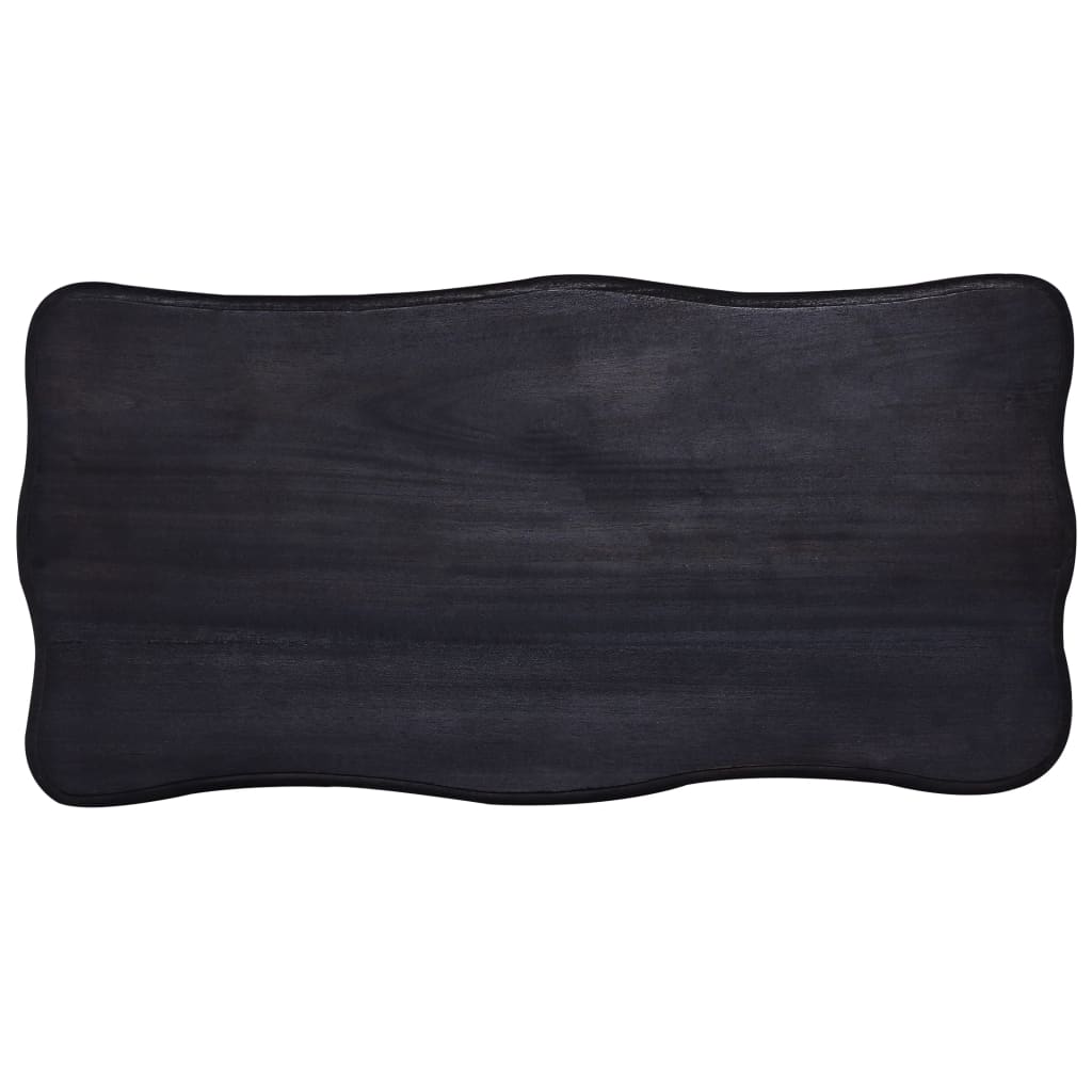 Beistelltisch mit Schubladen Schwarz 60x30x60 cm Mahagoniholz