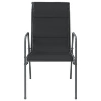 Thumbnail for Gartenstühle 6 Stk. Stahl und Textilene Schwarz